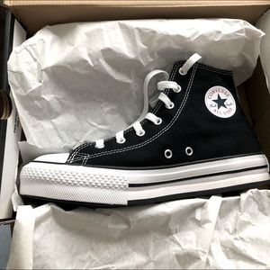 Black high platform converse